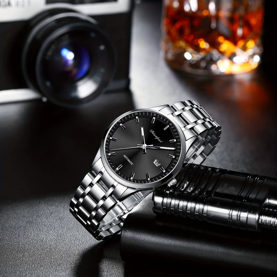 Dianpai Armbanduhr, Automatik, Edelstahl, Bicolor, Herren - Bild 3