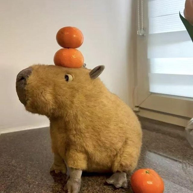 Kapibara Puppe, Plüschtier, dunkelbraun, 45 cm - Bild 1