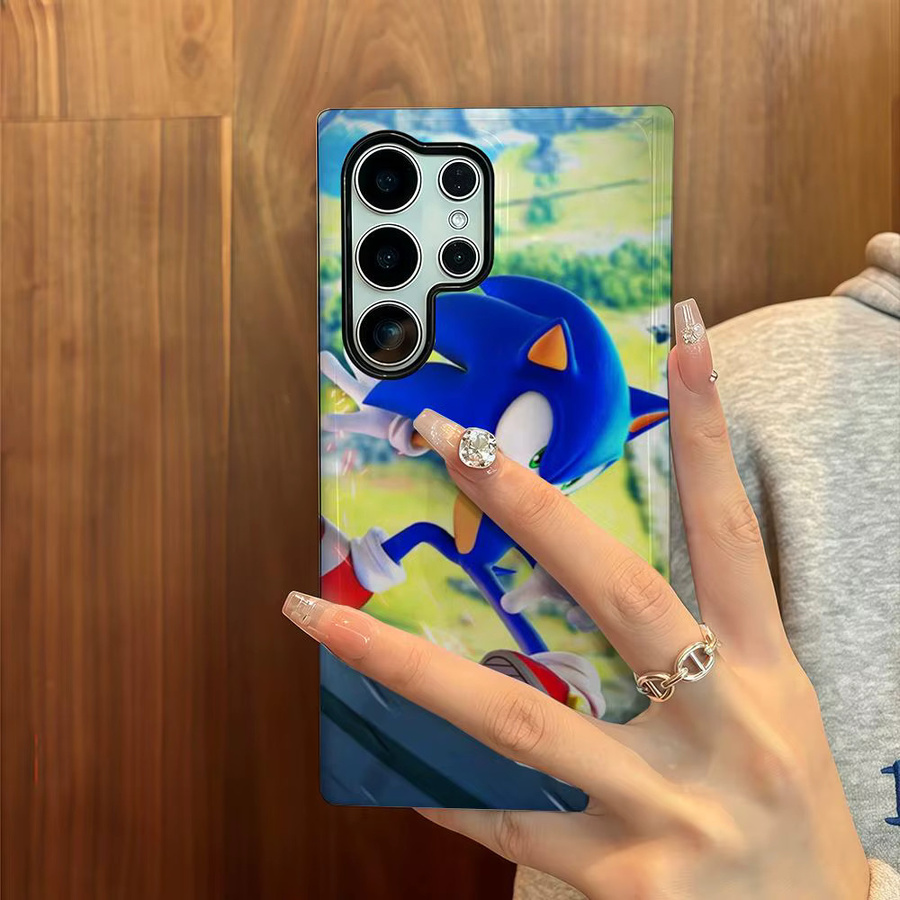 Anime S-Sonics Schutzhülle für Samsung Galaxy S25 S24 Ultra S23 S22 S21 A56 A36 A26 A16 in Weiß und Mehrfarbig mit Doppel-Schicht-Abdeckung - Bild 4