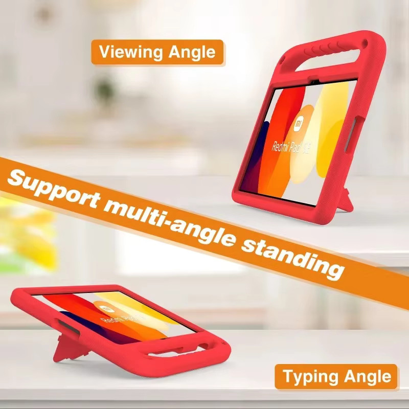 Stoßfeste EVA-Schutzhülle für Xiaomi Pad 8 7 6 5 Pro Redmi Pad SE 11 10.61 Kindersicheres Tablet-Case in Grün oder Rot - Bild 3