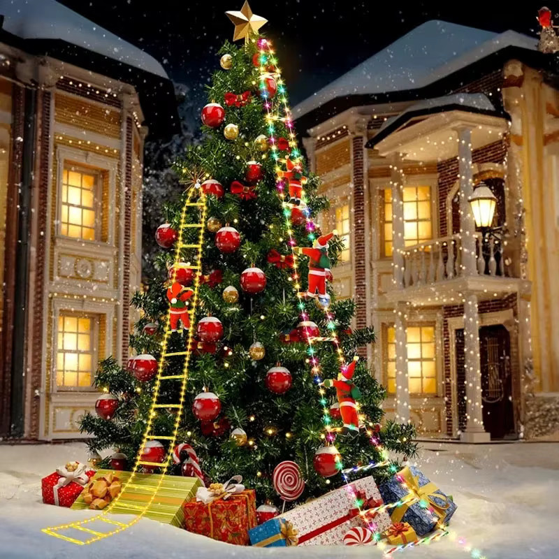 TLEDMP LED-Weihnachtslichter mit Weihnachtsmann-Dekoration und 8 Beleuchtungsmodi für Garten, Terrasse und Baum - Bild 3