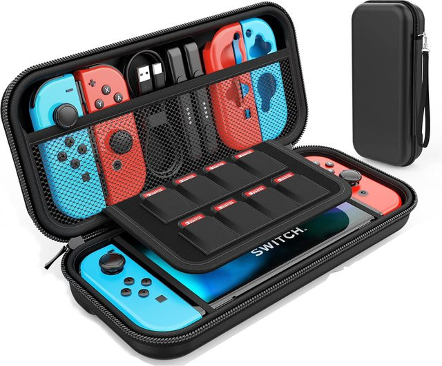 Schützende Tragetasche für die Nintendo Switch 2 in Schwarz mit Platz für Spiele und Zubehör - Bild 1