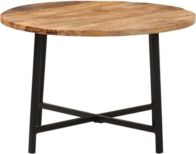 vidaXL Couchtisch aus Mango-Massivholz und Eisen in Braun, B/T/H: 54 x 54 x 35 cm - Bild 1