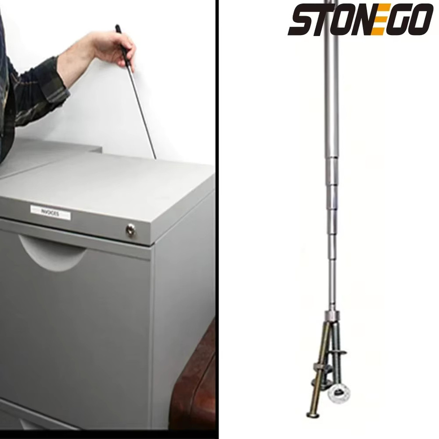 STONEGO Teleskop-Magnetgreifer in Silber mit Taschenclip als magnetisches Aufnahmewerkzeug für Schrauben, Muttern und Stifte - Bild 2