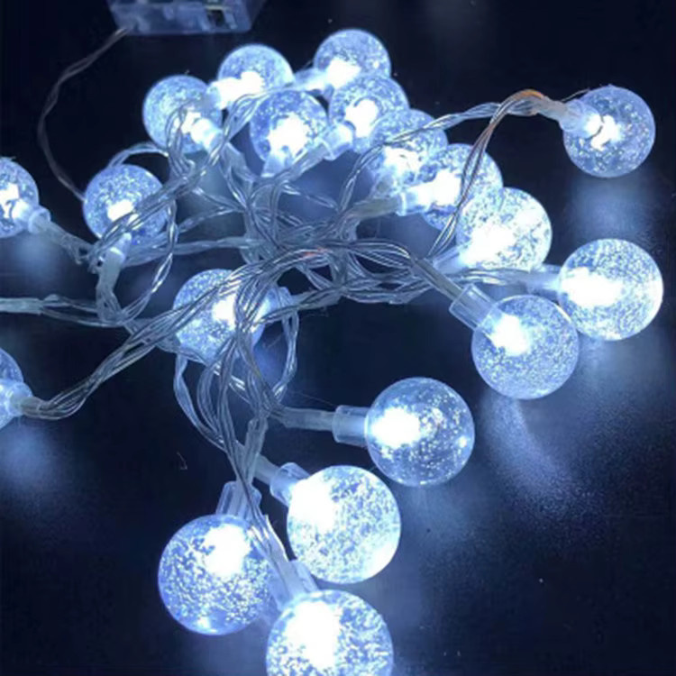 OKAL RED EAST Solar-Lichterkette mit LED-Kristallkugeln in Transparent für Garten und Außenbereich, 22 m Länge - Bild 3