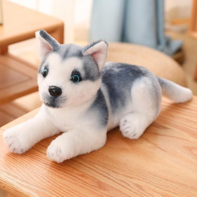 Kidsly Simulation Husky Hund Plüsch Spielzeug, Stofftier, 25cm - Bild 1