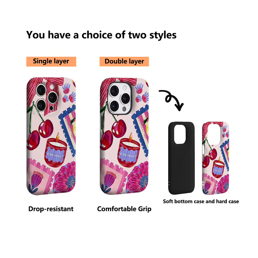 Pink World Handyhülle für iPhone 17 16 15 14 13 12 11 Pro Max Plus mit doppelschichtiger Rückseite in Pink - Bild 3
