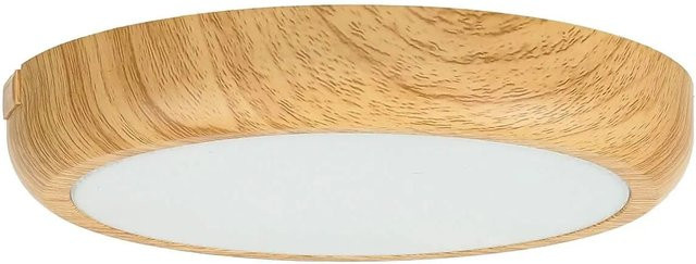 Licht-Erlebnisse LED Deckenlampe Rund in Holzoptik mit Farbwechsel, Durchmesser: 17 cm - Bild 1