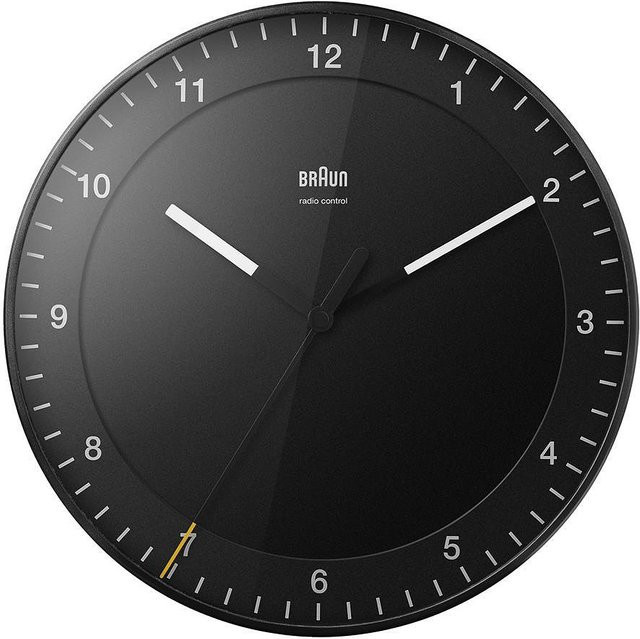 Braun BC17B-DCF Klassik Funkwanduhr in Schwarz - Bild 1