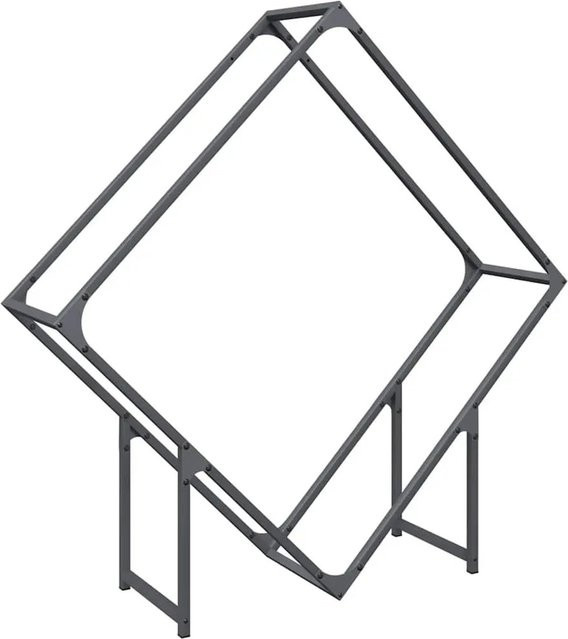 vidaXL Brennholzregal aus kaltgewalztem Stahl in Anthrazit, B/T/H: 100 x 25 x 100 cm - Bild 1