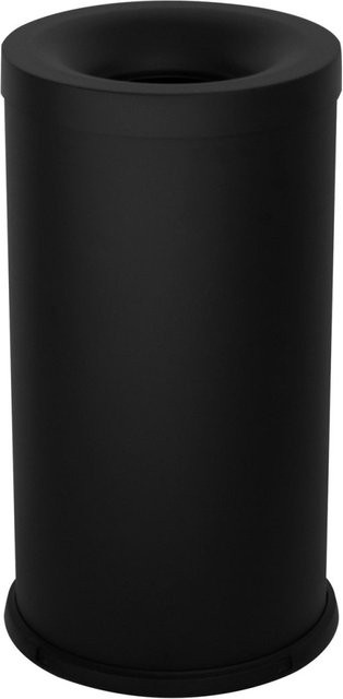 STIL CASA selbstlöschender Abfalleimer aus lackiertem Stahl in Schwarz und Grau, Volumen: 65 l, B/T/H: 34,5 x 34,5 x 70,5 cm - Bild 1