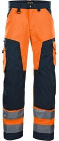 BLAKLÄDER Warnschutz-Bundhose EN ISO 20471 Class 2 in Orange und Marineblau mit Cordura - Bild 1