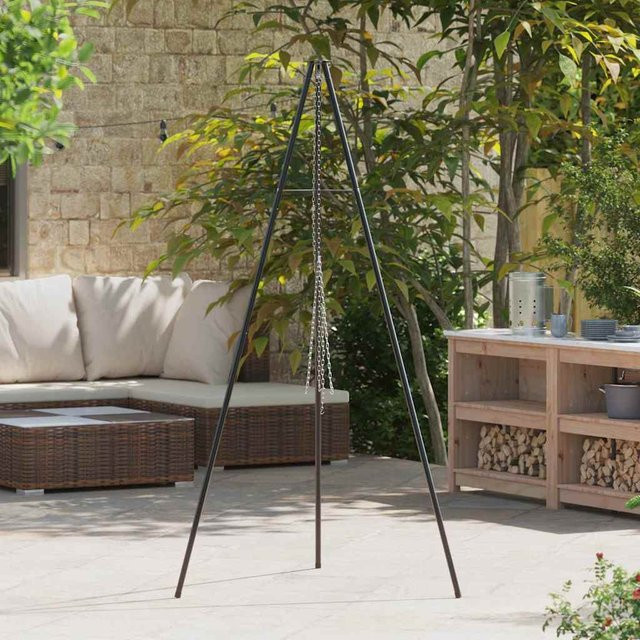 Lagerfeuer-Dreibein von VD Home Furnishing aus Stahl in Schwarz, H x B x T: 191,5 x 92 x 92 cm - Bild 1