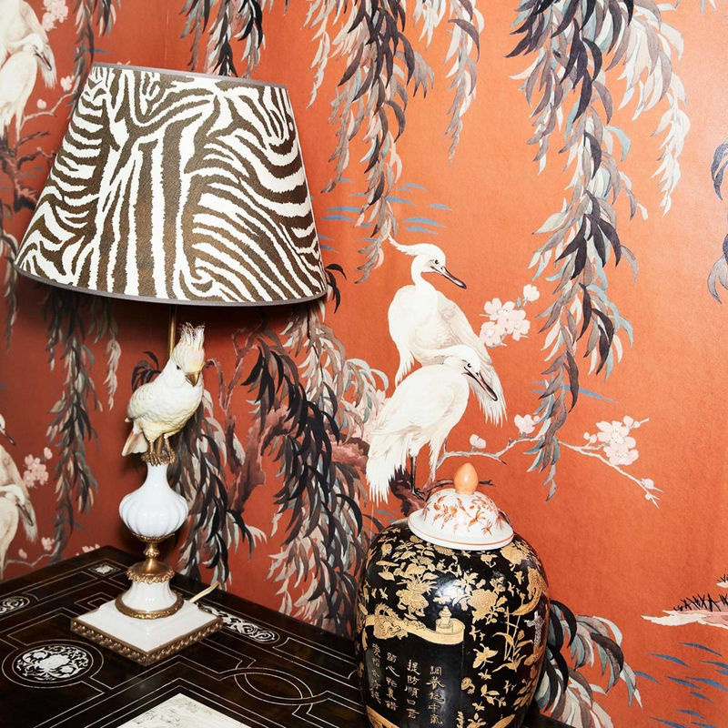 House of Hackney Tapete Zeus Tobacco in Braun und Orange mit floralem Oriental-Design - Bild 2