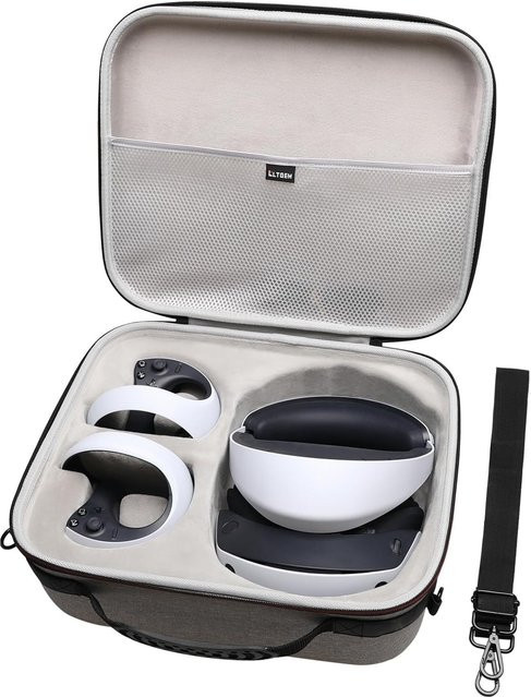 LTGEM Hartschale Aufbewahrungsschutztasche kompatibel mit Sony PlayStation PSVR2 in Silber - Bild 1