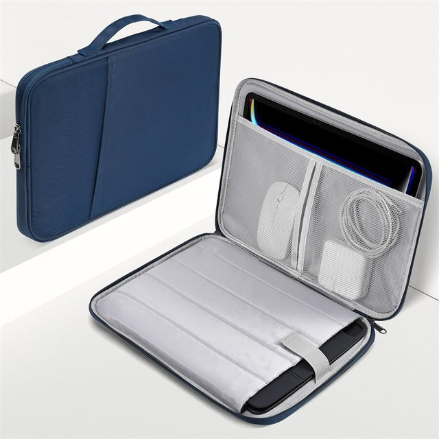 Stoßfeste Laptop-Hülle mit Tragegriff für Apple MacBook Air und MacBook Pro, Farbe: Blau - Bild 1