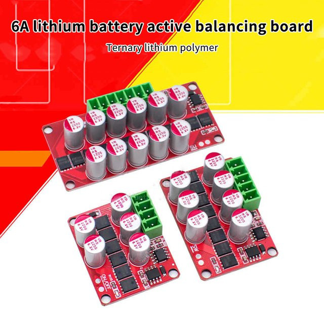 ESHYLALA Aktiver Equalizer Balancer 6A für 3S bis 6S Li-Ion und LiFePo4 Lithium Batterien, Farbe: Rot - Bild 1