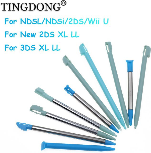 10 Stück Nintendo Stylus Touchscreen-Stifte aus Metall und Kunststoff für 2DS, 3DS, XL, NDSL, NDSi und WII U Ersatzteile - Bild 1