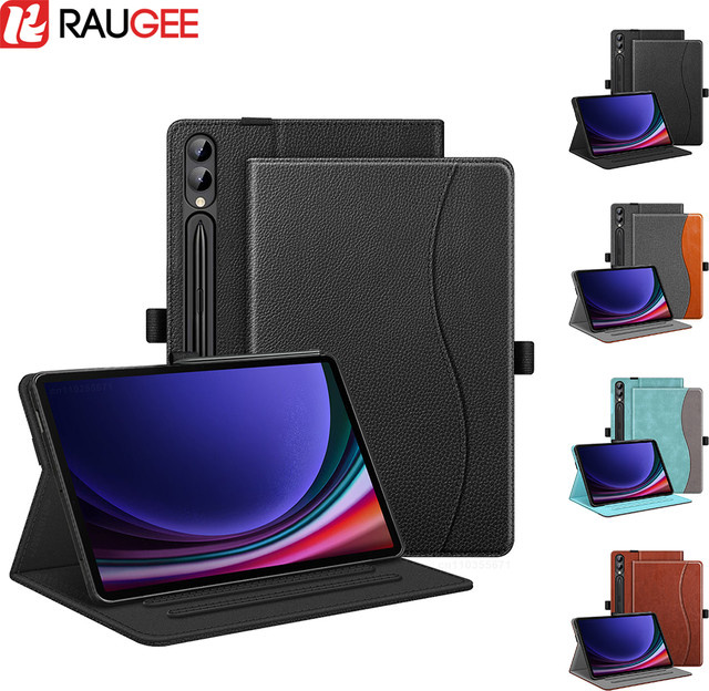 Samsung Galaxy Tab Schutzhülle aus Leder in Schwarz für Galaxy Tab S9 S8 Ultra S7 Fe Plus A8 10.5 SM-X200 X225 A7 Lite 8.7 S6 Lite - Bild 1