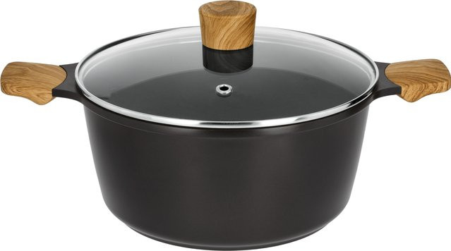 SILVERCREST Aluguss-Topf mit Glasdeckel, Schwarz, Durchmesser: 24 cm - Bild 1