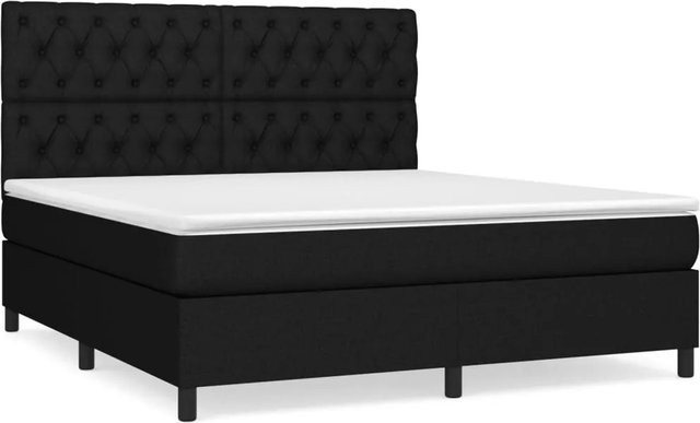 vidaXL Boxspringbett Hybrid mit Matratze Schwarz B/T/H: 160 x 200 cm - Bild 1