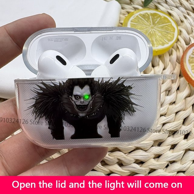 Death Note Anime Schutzhülle für AirPods 1 2 3 4 und Pro Generationen in Transparent - Bild 1