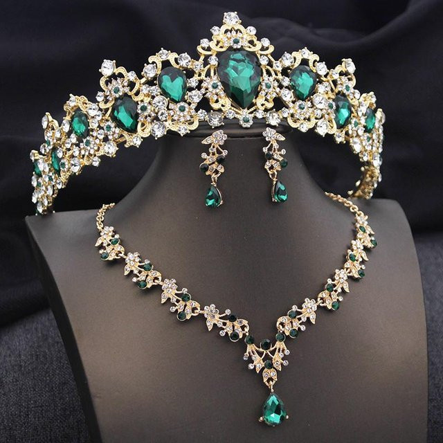 YIRAN Jewelry Schmuckset, Silber, Messing, Kristall, Perle, Damen - Bild 1