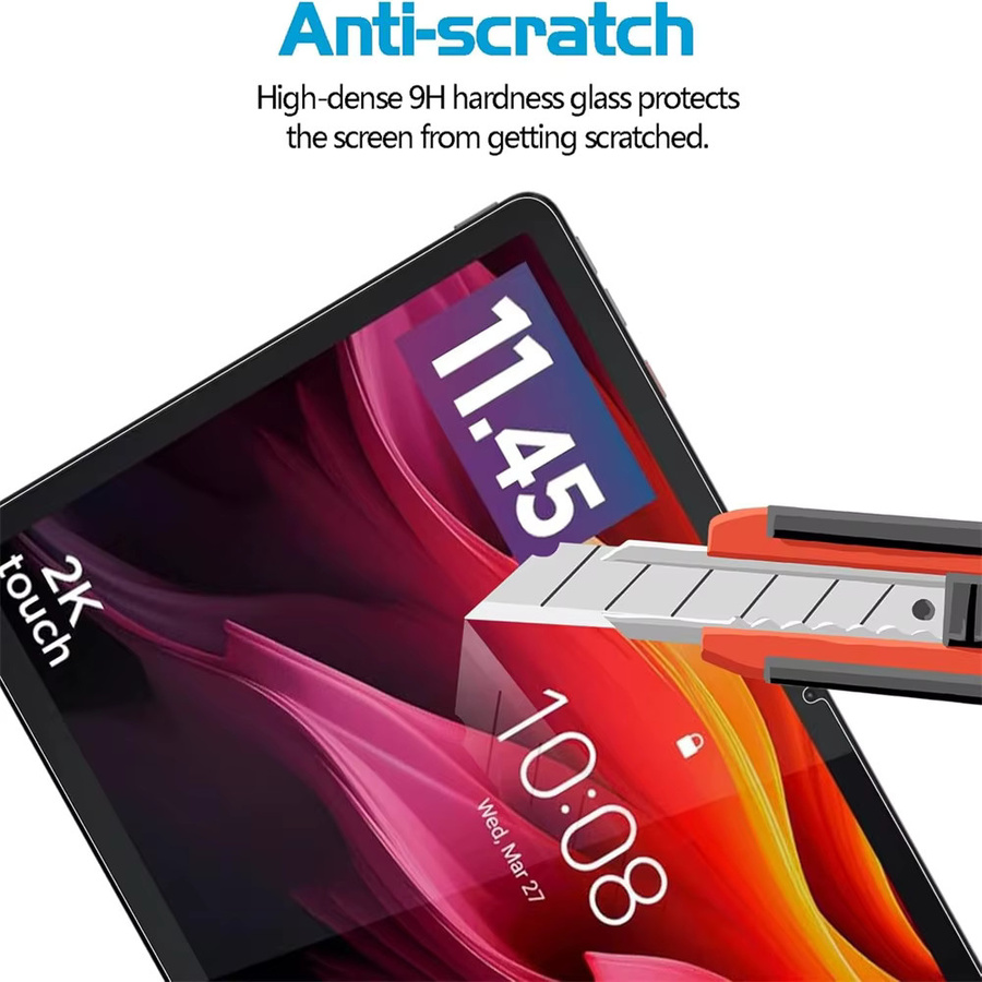 2er-Pack Gehärtetes Glas Displayschutzfolie für Lenovo Tab K11 Plus 11,45 Zoll 2024 TB352FU TB352XU, Transparent, Anti-Fingerprint-Schutz - Bild 3
