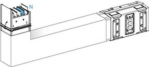 Schneider Electric KSA Winkelelement KSA1000DLE42A, 1000A, flach PE innen, Farbe: Silber - Bild 1