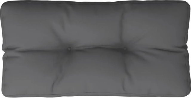 vidaXL Palettenkissen Anthrazit aus Polyester, wasserabweisend und UV-beständig, B/T/H: 70 x 40 x 12 cm - Bild 1