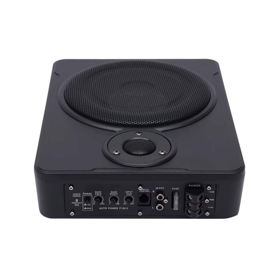 Bymaocar 8 Zoll Aktiver Untersitz-Subwoofer 600W in Schwarz inklusive Kabelset für dein Auto - Bild 2