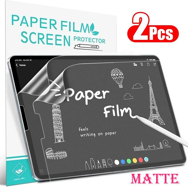 2er-Pack Papierähnliche Displayschutzfolie Matt für Apple iPad Pro, Air und Mini - Bild 1