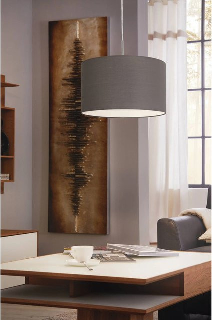 Eglo Hängeleuchte Pasteri 1-flammig Anthrazit-Braun, Durchmesser: 38 cm, E27, 60 W - Bild 1
