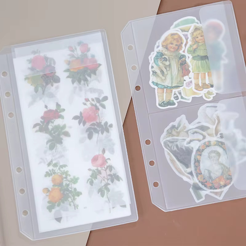 Coliky 5er Set A5 Zipper Ordner mit Reißverschluss für 6-Ring Binder, transparent aus Kunststoff - Bild 2