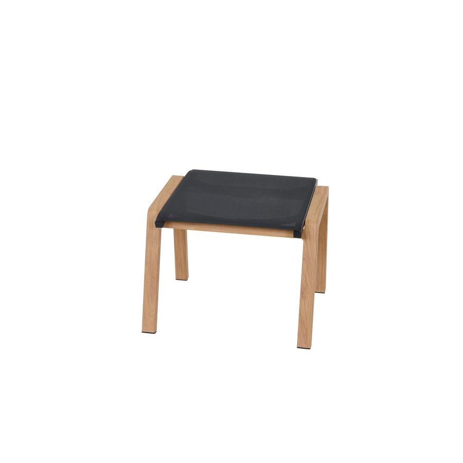 Siena Garden Hocker Catania aus Teak und Aluminium in Anthrazit, B/T/H: 57 x 51 x 44 cm - Bild 2