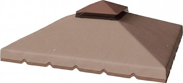 Outsunny Ersatzdach für Pavillon mit Doppeldach und UPF 50+ Schutz, Farbe: Beige, B/T: 3 x 3 m - Bild 1