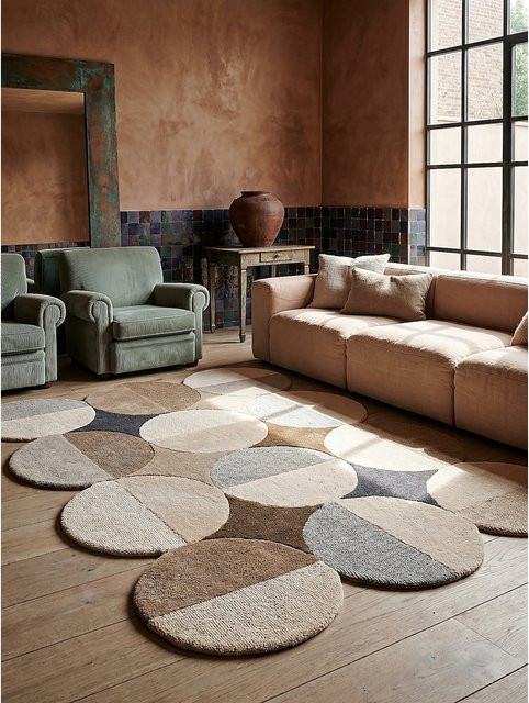 Moderner Wollteppich Kadima Design HALLEIN in Beige-Braun B: 200 cm, T: 290 cm - Bild 1