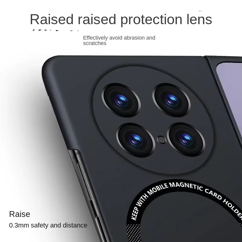 Luxus magnetische Handyhülle für OPPO Find N5, N3 und N2, ultradünne rahmenlose Schutzhülle mit MagSafe Kompatibilität, stoßfest, in Schwarz oder Blau - Bild 5