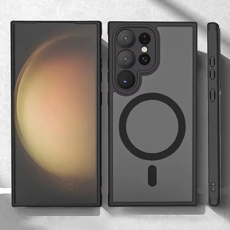 Magnetische Handyhülle mit Linsenschutz und Stoßfestem Cover für Samsung Galaxy S26 S25 S24 S23 Ultra Plus FE in Schwarz und Blau mit kabellosem Laden - Bild 5