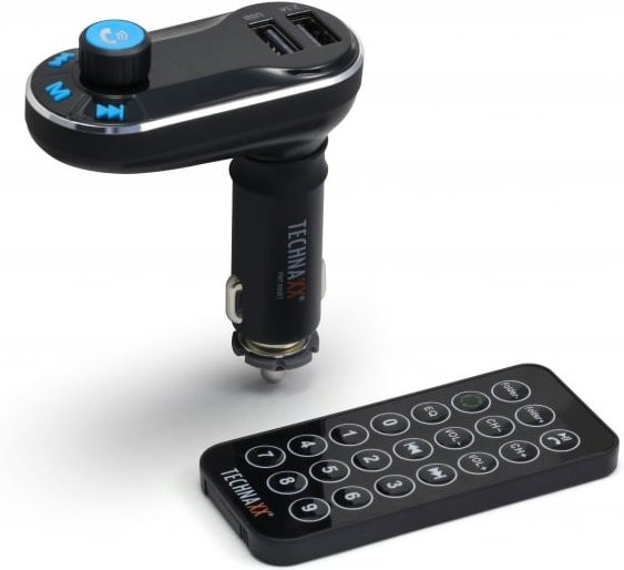 Technaxx FMT600BT FM-Transmitter mit Bluetooth und USB-A in Schwarz - Bild 1