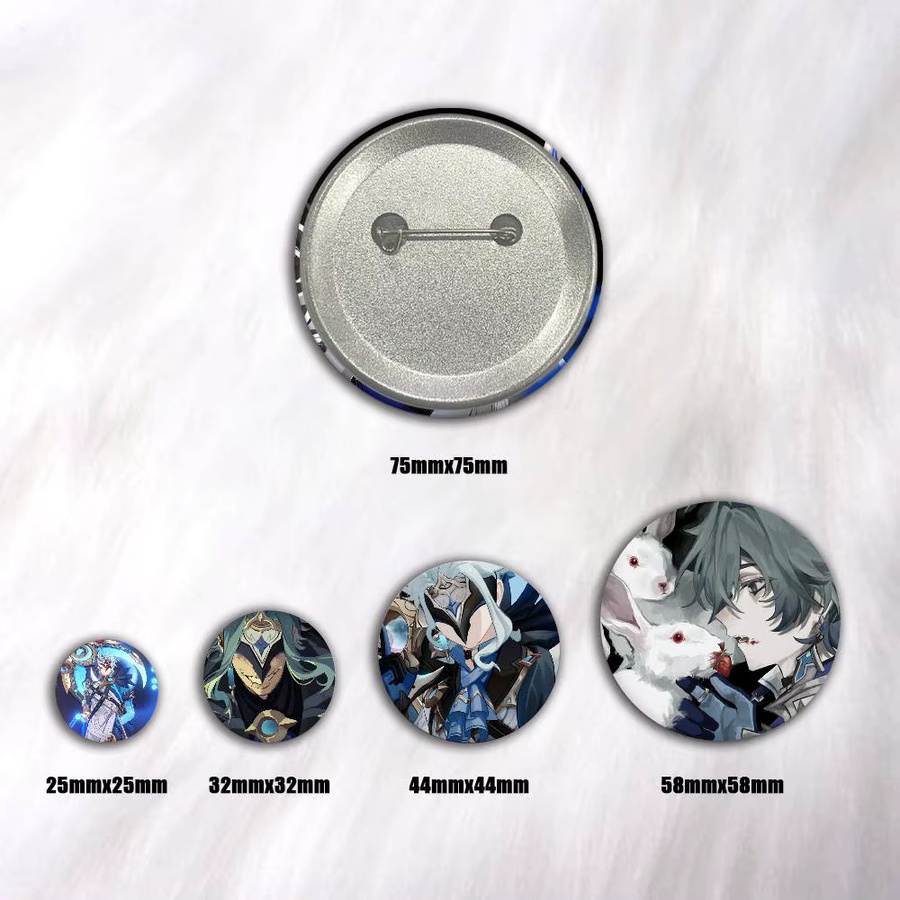Genshin Impact Dottore Anstecknadel rund als Manga-Accessoire für Rucksack und Kleidung in Multicolour - Bild 3