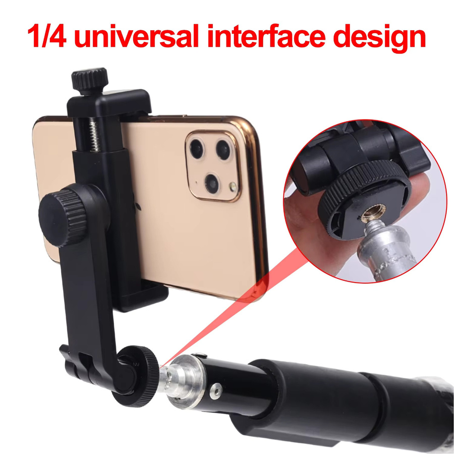Universal Telefon Stativ Mount Adapter Handy Halterung mit einstellbarer Klemme in Schwarz - Bild 2
