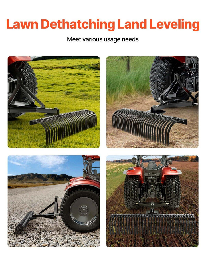 MB Buying Solutions Schlepp-Vertikutierer mit 32 Stahlzinken für Traktor, Breite: 152,5 cm - Bild 4
