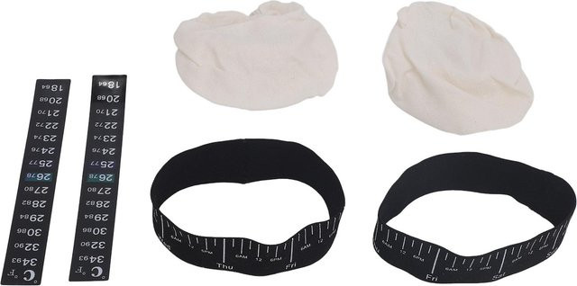 CosyHome Sauerteigstarter-Glas-Set mit Stoffabdeckung und Datumsmarkierungs-Fütterungsband in Weiß - Bild 1