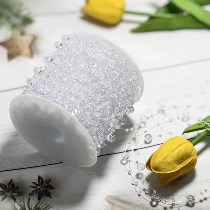 Merylover Künstliche Angelschnur Transparent für DIY Perlenketten und Dekorationen - Bild 2
