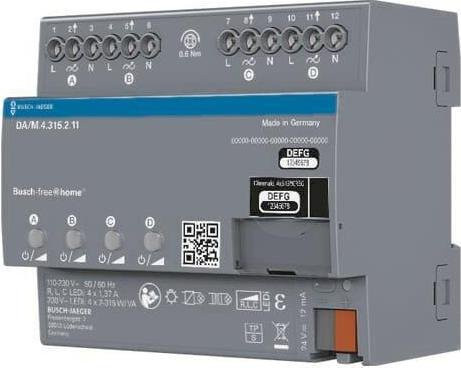 Busch-Jaeger Dimmaktor 4x315W REG DA/M.4.315.2.11 (2CKA006220A0837) - Bild 1