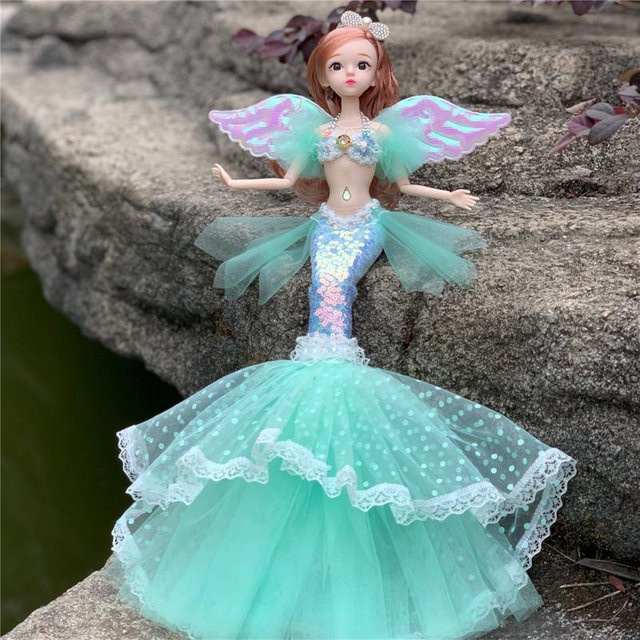 Fashnics Meerjungfrau-Prinzessin-Puppe, grün, 45 cm, ab 14 Jahren - Bild 1