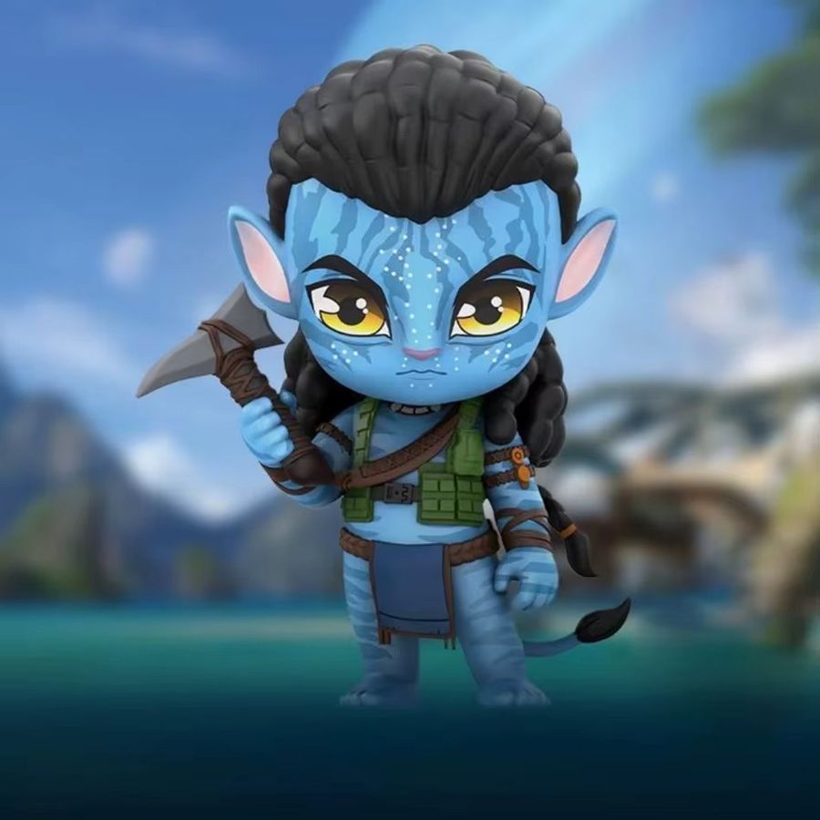 Avatar Kawaii Minifiguren Jake Sully und Neytiri Na'vi aus blauem PVC - Bild 2