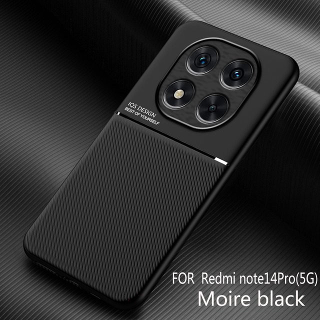 Magnetische Xiaomi Redmi Note 14 13 12 Pro Plus Handyhülle in matt und rutschfest, Farben: Rot oder Schwarz - Bild 1