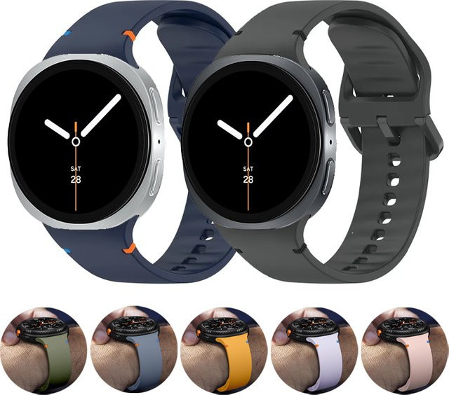 NEY Uhrenarmband Silikon, Schwarz, Samsung Galaxy Watch 8, Unisex - Bild 1
